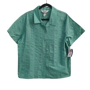 Improved Living Green Textured Blouse